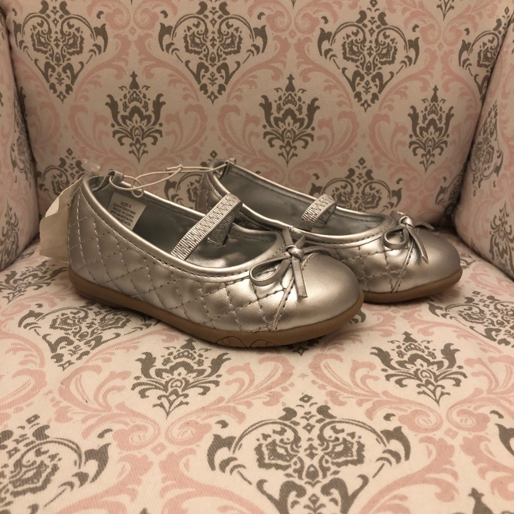 Koala Kids Silver Ballet Flats